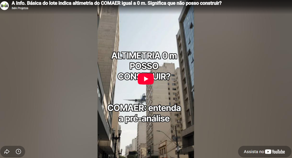 pré análise comaer Edificação em Belo Horizonte próxima a área de circulação de aeronaves